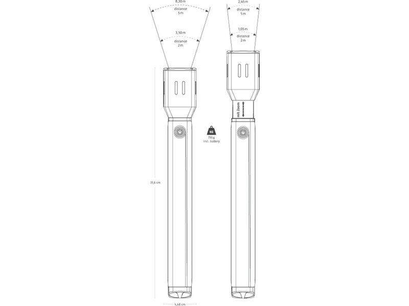 ABUS / Taschenlampe / TL-530 / Länge: 31,6cm 