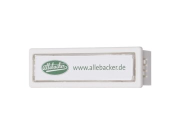 Allebacker / Namensschild / 22x75mm / weiß