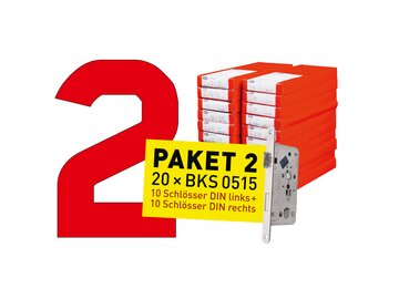 BKS / SPARPAKET 20 Stück / PZ-Schloss / 0515 / 72 / 55 / 8 / F20x235x3