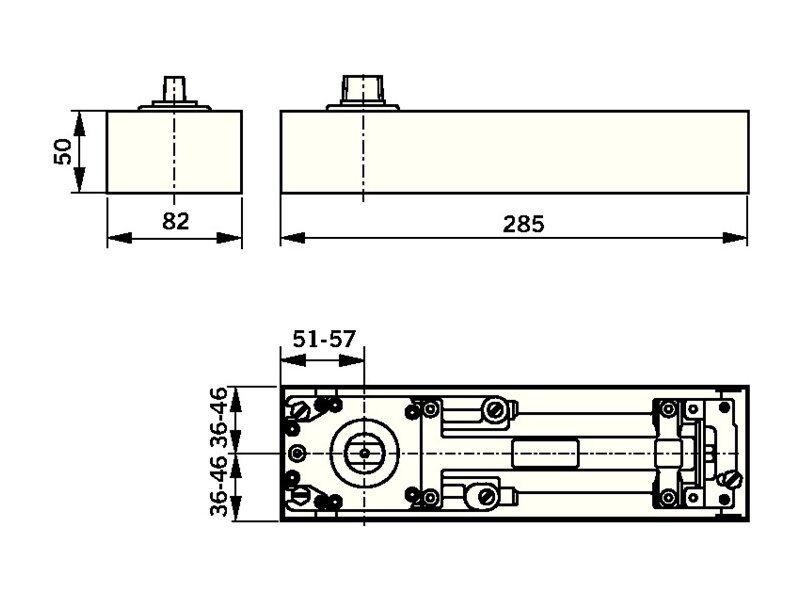Dormakaba / Bodentürschließer / BTS 75 V / Standard / EN 1-4 / o. St. 