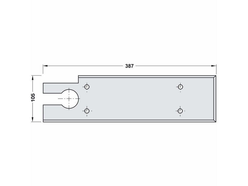 Dormakaba / Deckplatte für Schließfolgeregler BSR / DIN R / Edelstahl rostfrei 