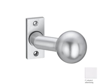 EDI Metalltür-Rosette mit Knopf - K4 - eckig