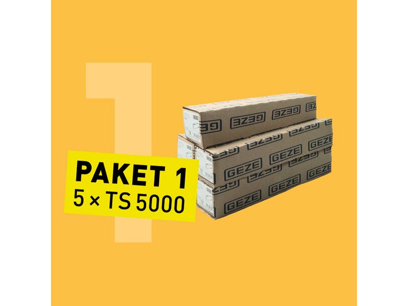 GEZE / Paket 1 / Türschließer-Set / TS 5000 / 5 Stück 