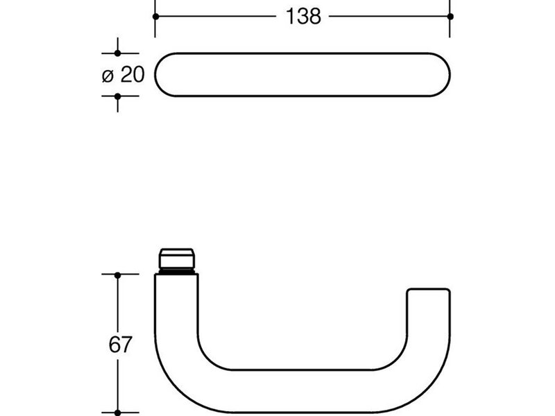 HEWI / Kurzschild-Wechselgarnitur / 111R - 123.23R / PZ / 72 / 8 / weiß 
