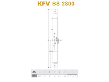 KFV - Mehrfachverriegelung - BS 2800 mit 4 Rollzapfen R026