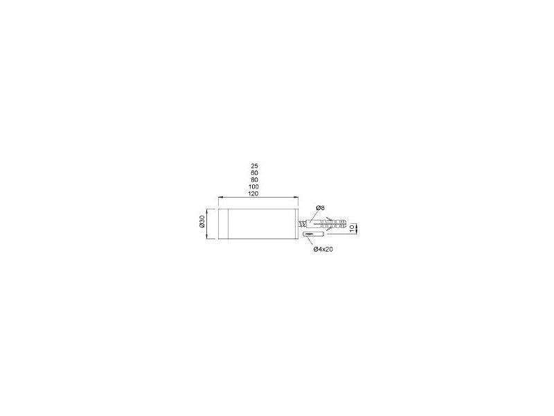 KWS / Türpuffer / 2068.70 / l:25mm / bis 40kg / weiß 