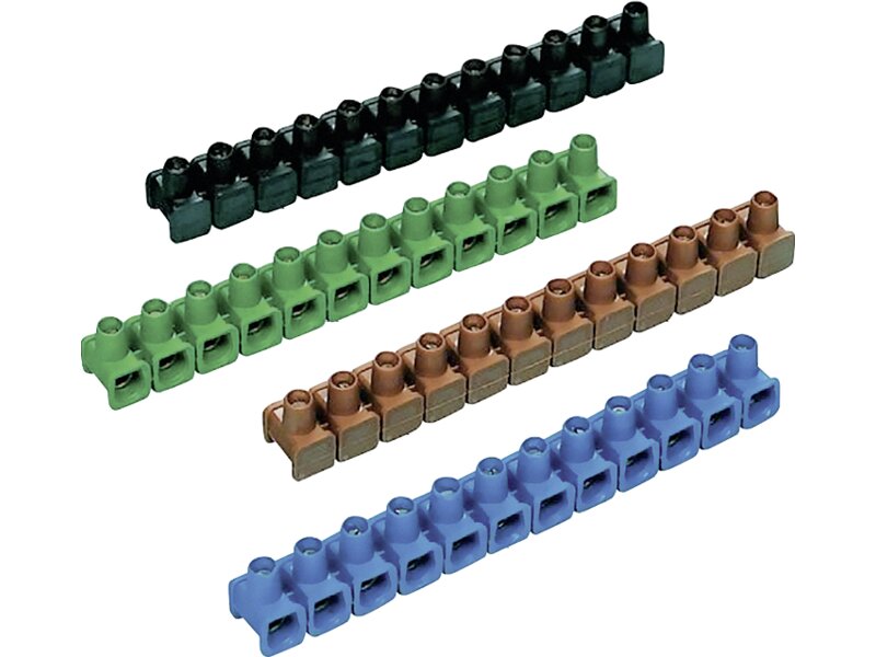 Dosenklemmleiste / 12-polig / 400V / 2,5-6,0mm / farbig sortiert 