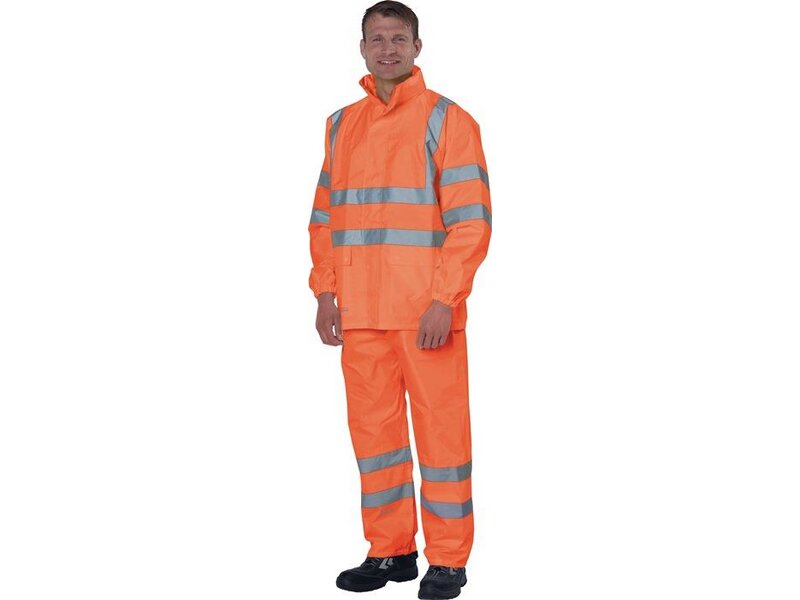 PREVENT / Warnschutz-Regenjacke Gr. M orange 100% PES 