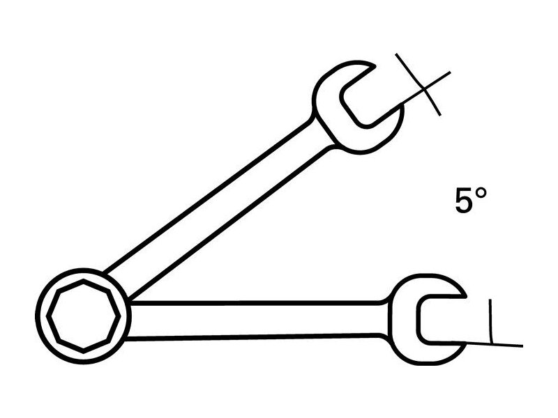 PROMAT / Maulringratschenschlüssel SW 24mm L.325mm umschaltbar,Rings.15Grad 