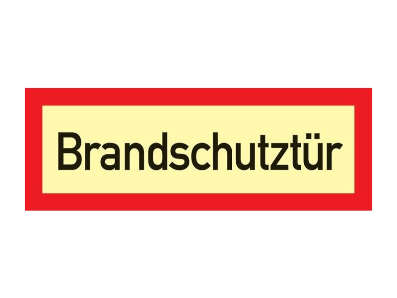 Brandschutzzeichen / "Brandschutztür" / 297x105 / Folie 