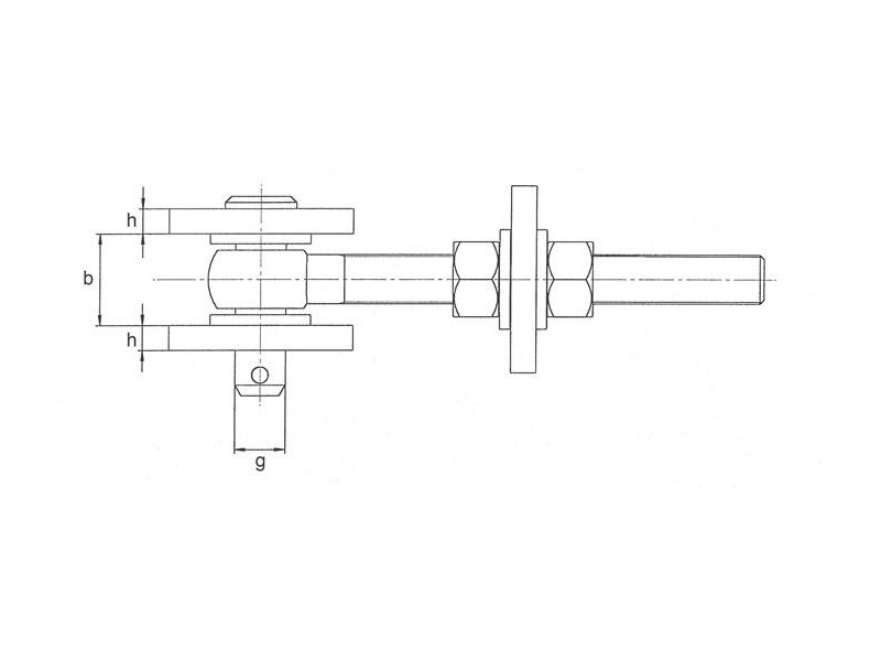 GAH / Verstellbares Torband / Stahl roh / M20 