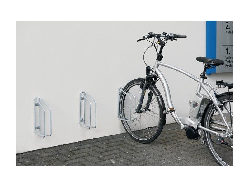 Fahrradklemmbügel 1er 90 Grad verzinkt H350xB68xT220mm zur Wandbefestigung 