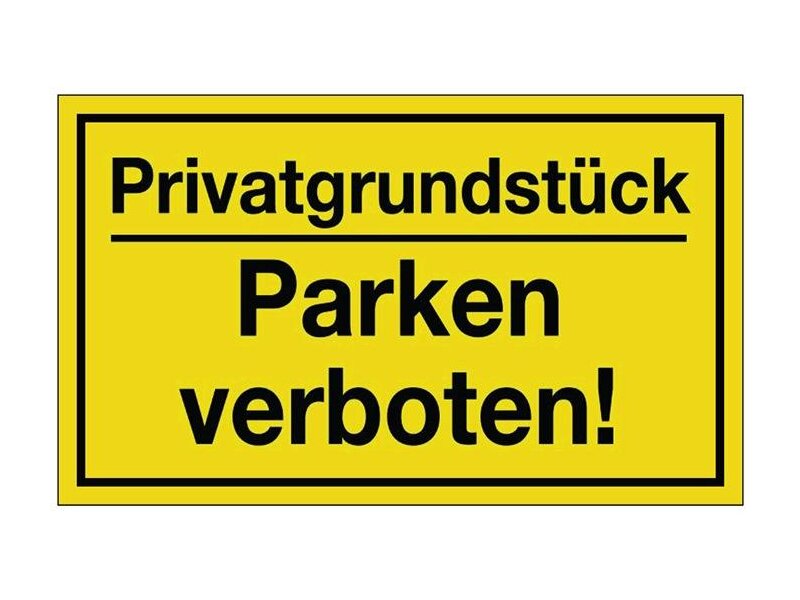 Hinweiszeichen / Privatgrundstück / Parken verboten 