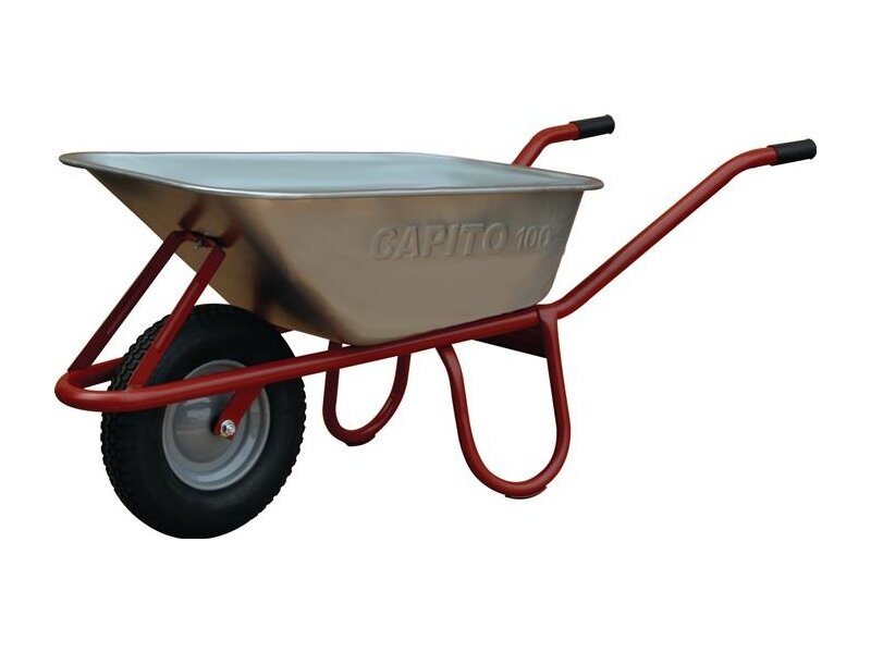 CAPITO / Tiefmuldenkarre / 100 l / Luftrad auf Stahlblechfelge 