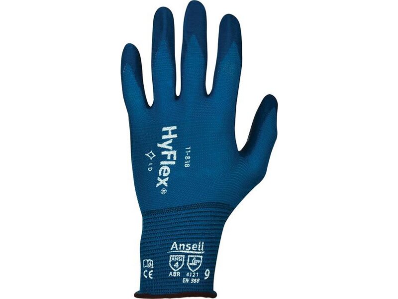 ANSELL / Handschuhe HyFlex Nr.11-818 Gr.9 dunkelblau Nylon-Spandex EN 388 Kat.II 