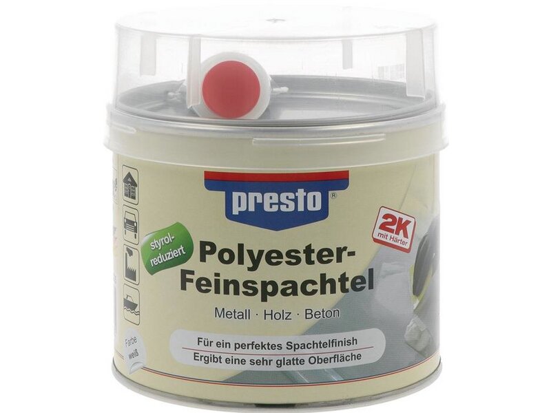 PRESTO / Feinspachtel 2K-Polyester-Feinspachtel weiß 1000g Dose 