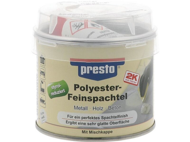 PRESTO / Feinspachtel 2K-Polyester-Feinspachtel weiß 250g Dose 
