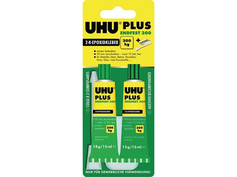 UHU / 2K-Epoxidharzklebstoff PLUS ENDFEST 300 33g gelblich Tube 