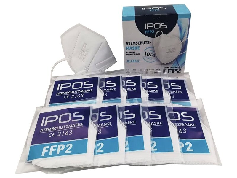 IPOS / Atemschutzmaske FFP2 NR ohne Ausatemventil / VE: 10 Stk 