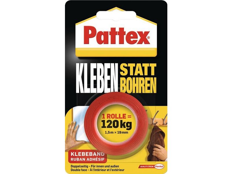 PATTEX / Montageband Kleben statt Bohren transl.L.1,5m B.19mm Rl. 