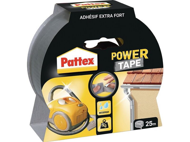 PATTEX / Gewebeband Power-Tape silber-grau L.25m B.50mm Rl. 