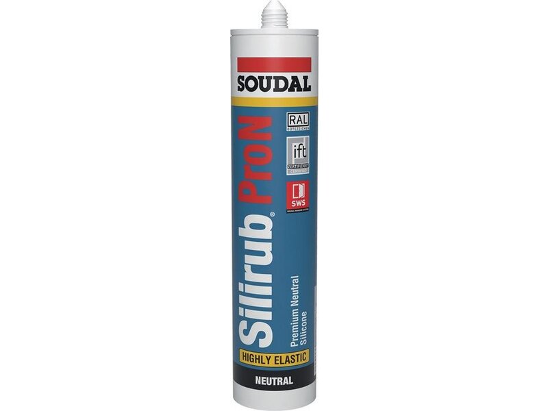 SOUDAL / Silikondichtstoff Silirub Pro N transp.300 ml Kartusche 