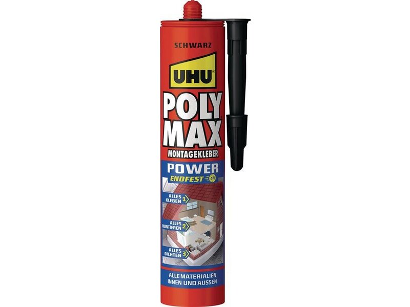UHU / Kleb-/Dichtstoff POLY MAX EXPRESS schwarz 425g Kartusche 