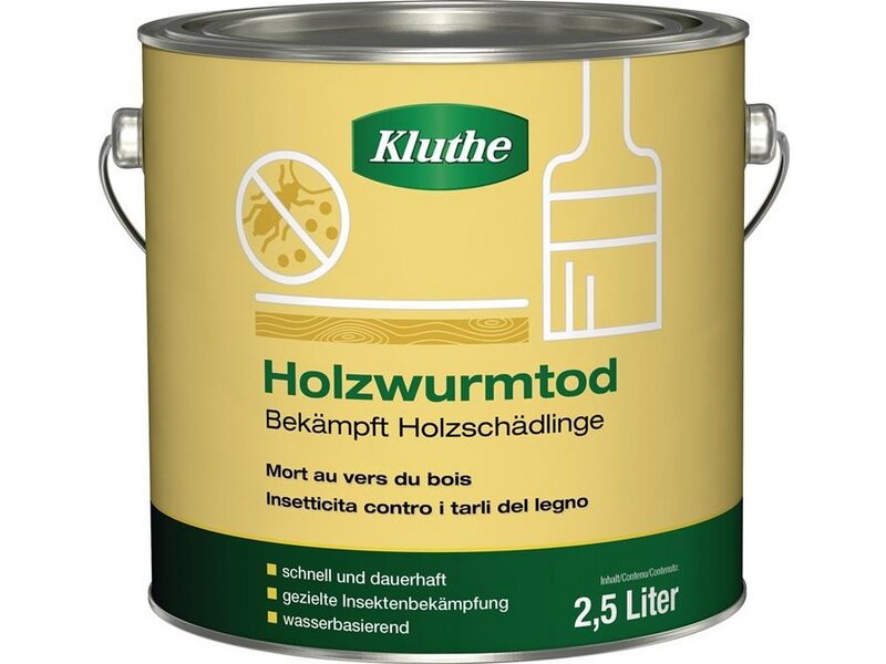KLUTHE / Holzschutzmittel Holzwurmtod farblos 0,75l Dose 