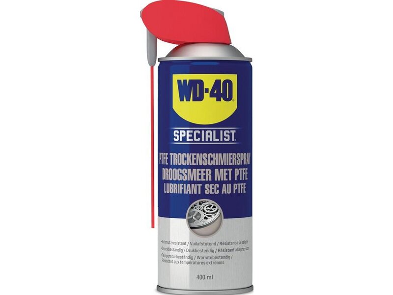 WD40 / PTFE Trockenschmierspray dunkelgelb NSF H2 400 ml Spraydose Smart Straw™ 