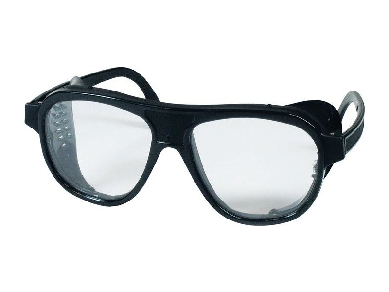 SCHMERLER / Schutzbrille EN 166 Bügel schwarz,Scheibe klar Nylon,Ku. 