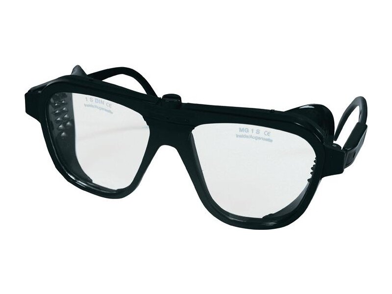 SCHMERLER / Schutzbrille EN 166 Bügel schwarz,Scheibe klar Nylon,Glas 