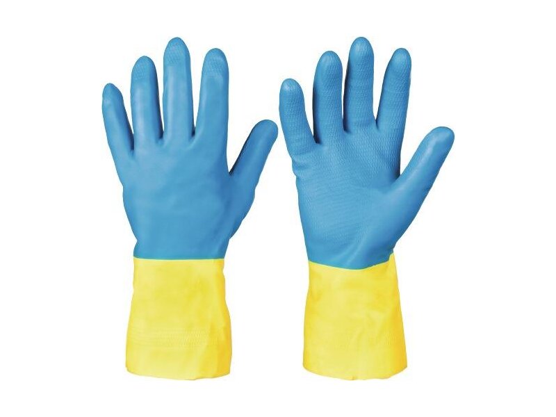 STRONG HAND / Chemiehandschuh Kenora Gr.7 blau/gelb EN 388,EN 374 PSA III 