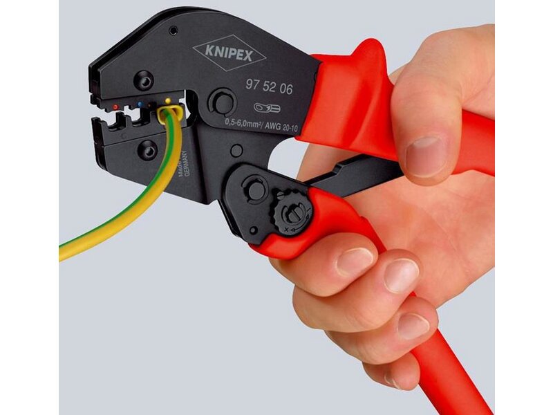 KNIPEX / Crimpzange L.250mm 0,25-6 (AWG 23-10) mm² 