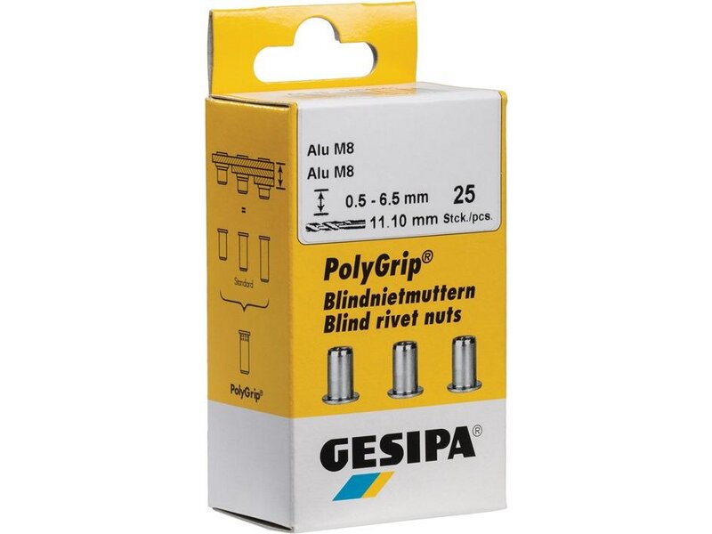 GESIPA / Blindnietmutter / Nietschaft dxl 7x13,5mm / M5 / Alu 