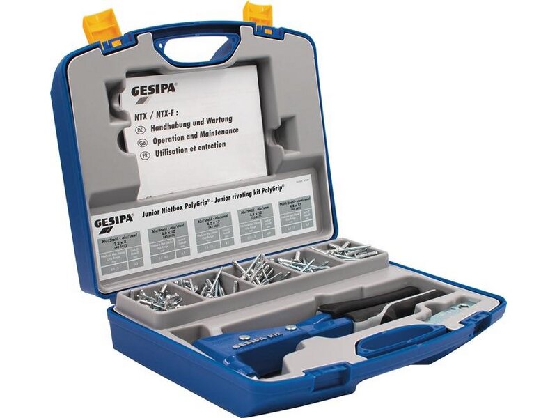 GESIPA / Blindnietsortiment Junior-Nietbox PolyGrip® 352tlg. i.Blechkoffer 