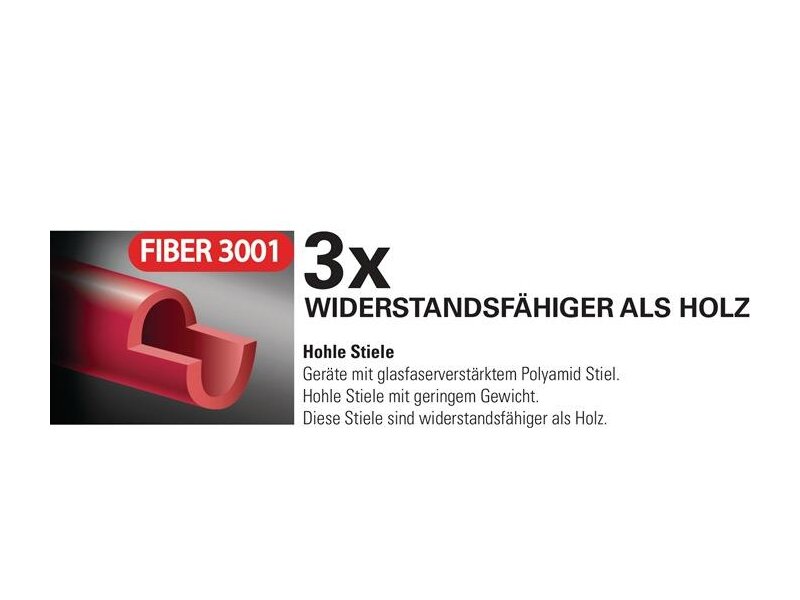 POLET / Holländer Schaufel FIBER 3001 Gr.2 290x240mm m.Polyamidstiel 