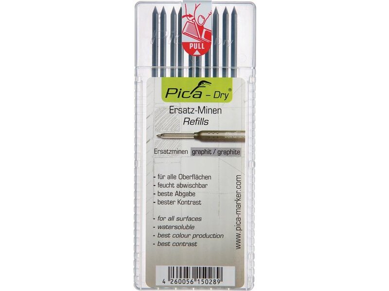 PICA / Minenset Pica-Dry 10x graphit feucht abwischbar 10 Minen/Set 