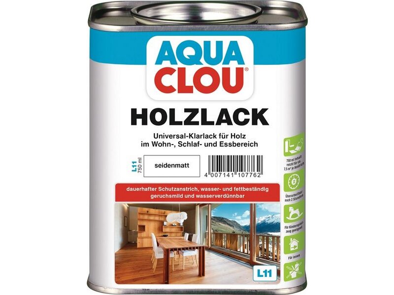 CLOU / Holzlack L11 farblos seidenmatt 750 ml Dose 