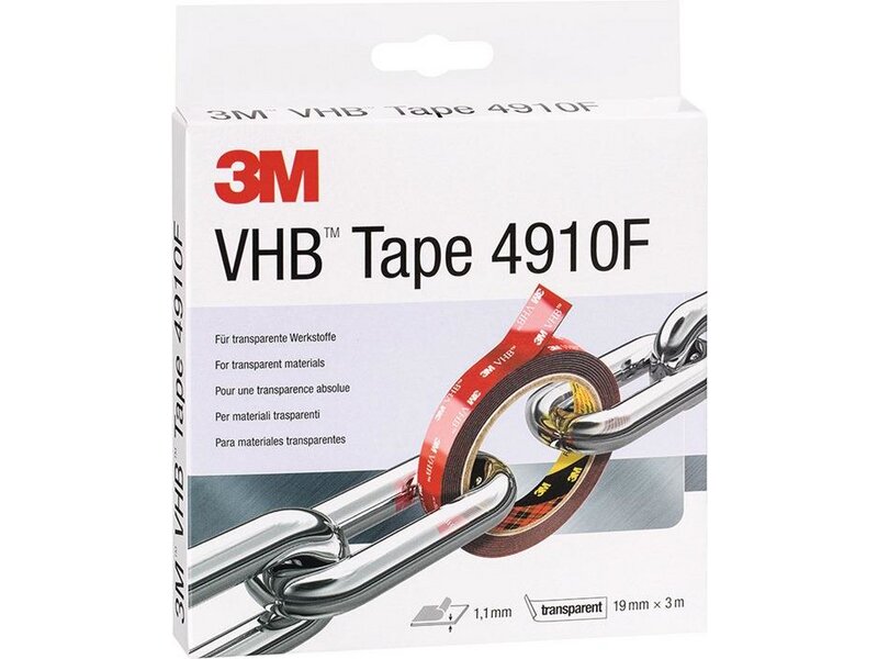 3M / Montageband VHB Tape 4910F transp.L.3m B.19mm Rl 