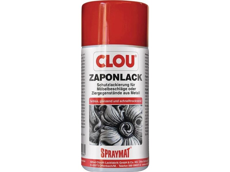 CLOU / Zaponlack (Metallfirnis) SPRAYMAT farblos glänzend 300 ml Spraydose 