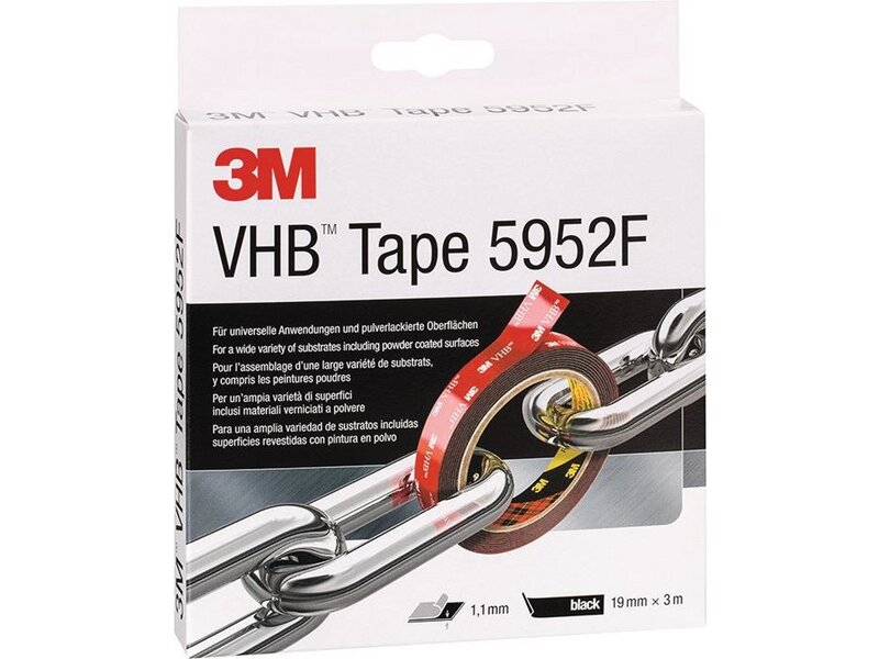 3M / Montageband VHB Tape 5952F schwarz L.3m B.19mm Rl. 