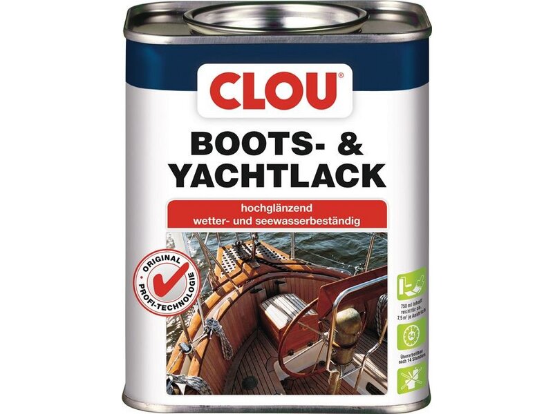 CLOU / Boots-/Yachtlack farblos glänzend 0,75l Dose 