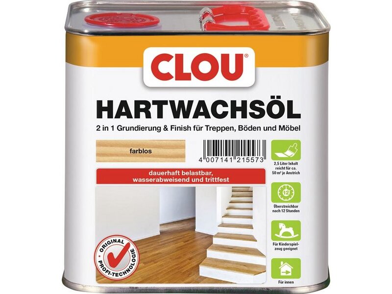 CLOU / Hartwachs-Öl flüssig farblos 2,5l Dose 