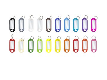Schlüsselanh m. Loch / Ring / VE: 200 / Standardfarben / gemischt