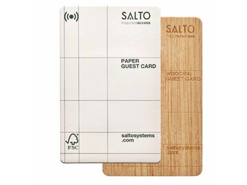SALTO - XS4 Kontaktlose RFID-Gästekarten aus Papier, Bambus und Holz