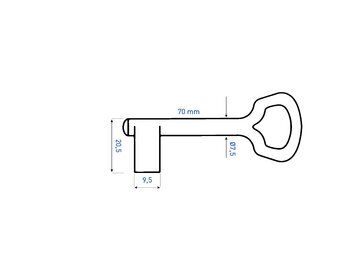 Buntbartschlüssel - 6D - TGL - TK - lang